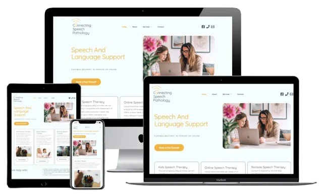 Connecting Speech Pathology Website Build in Adelaide