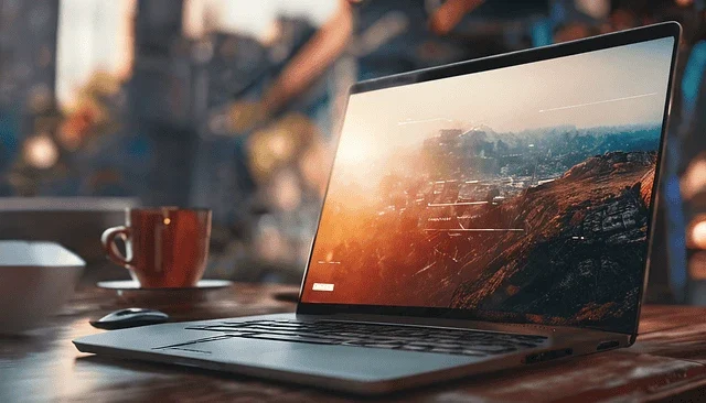 Adelaide Website Design Costs shown on a laptop overlooking the city of Adelaide