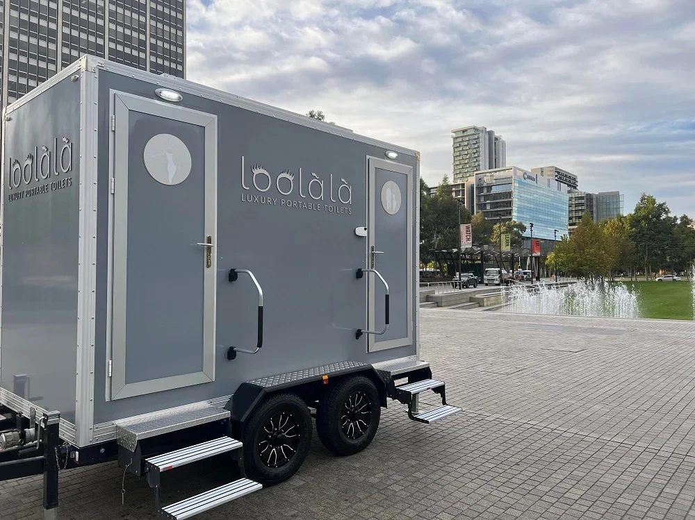 Loo La La Portable Toilet Block setup in Adelaide for Portaloo Hire in South Australia